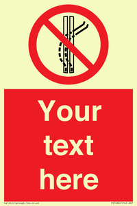 Custom prohibition Do not leave the tow track